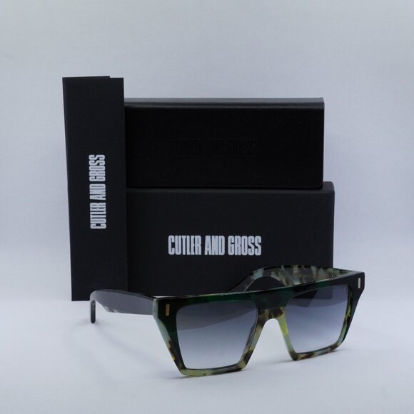 Cutler and Gross CG1352S 003 Square Sunglasses - Green Havana/Grey - Picture 6 of 8